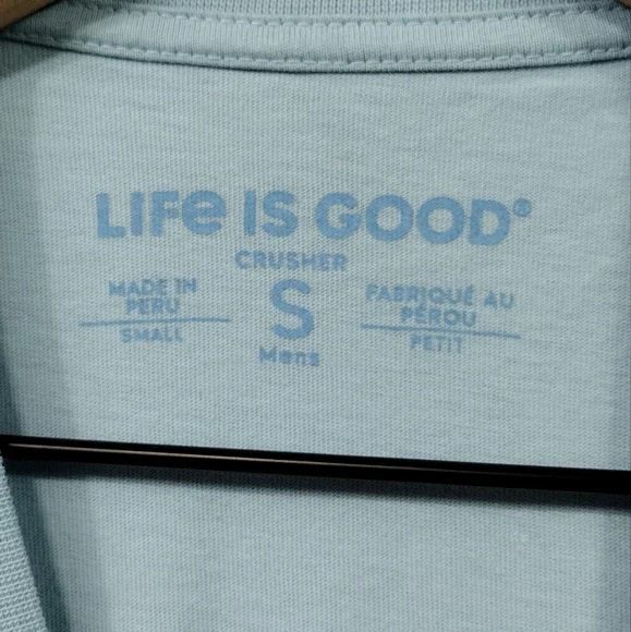 Life is Good Swimmer Diving T Shirt Mens S Blue Casual Comfy Beach Vacation - Picture 8 of 9